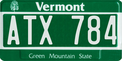 VT license plate ATX784