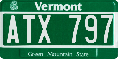 VT license plate ATX797