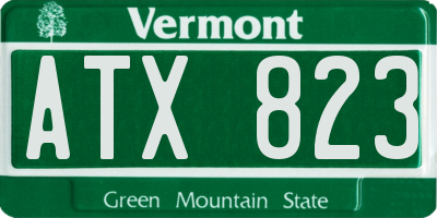 VT license plate ATX823