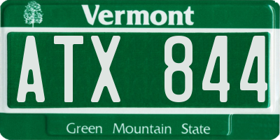 VT license plate ATX844