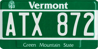 VT license plate ATX872