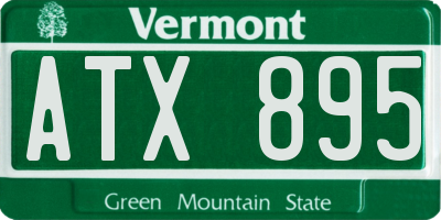 VT license plate ATX895
