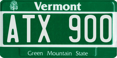 VT license plate ATX900