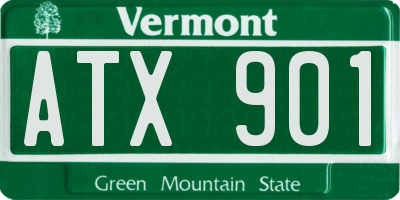 VT license plate ATX901