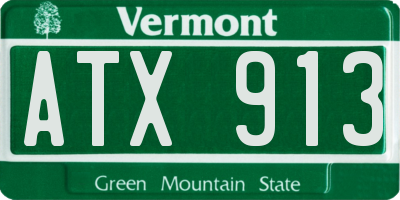 VT license plate ATX913