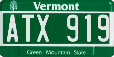 VT license plate ATX919