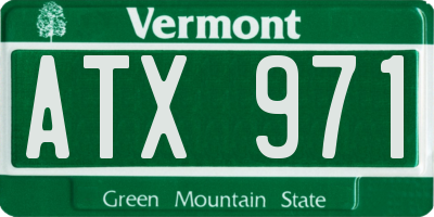 VT license plate ATX971