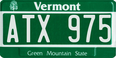 VT license plate ATX975