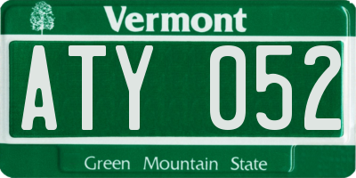 VT license plate ATY052