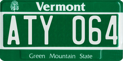 VT license plate ATY064