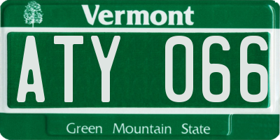 VT license plate ATY066