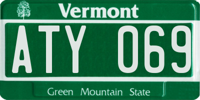 VT license plate ATY069
