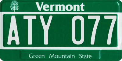 VT license plate ATY077