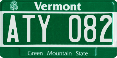 VT license plate ATY082
