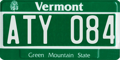 VT license plate ATY084