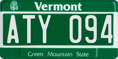 VT license plate ATY094
