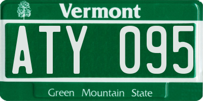 VT license plate ATY095
