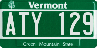 VT license plate ATY129