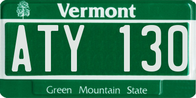 VT license plate ATY130