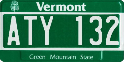 VT license plate ATY132