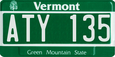 VT license plate ATY135