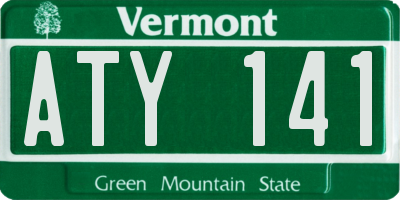 VT license plate ATY141