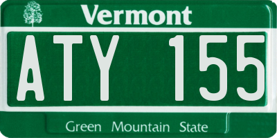 VT license plate ATY155