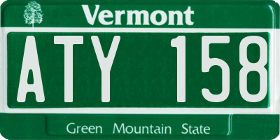 VT license plate ATY158