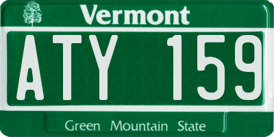 VT license plate ATY159