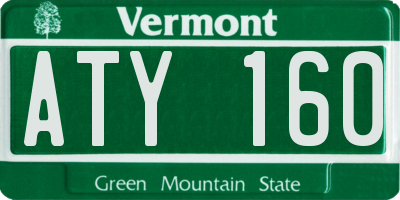 VT license plate ATY160