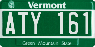VT license plate ATY161