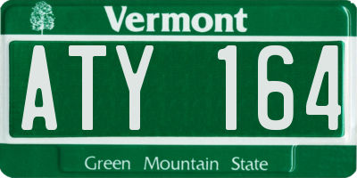 VT license plate ATY164