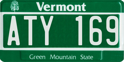 VT license plate ATY169