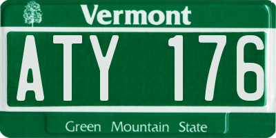 VT license plate ATY176