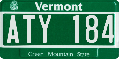 VT license plate ATY184