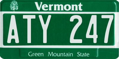 VT license plate ATY247