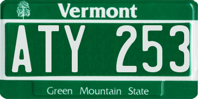 VT license plate ATY253