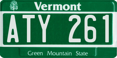 VT license plate ATY261
