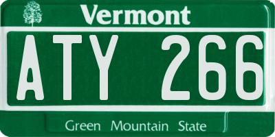 VT license plate ATY266