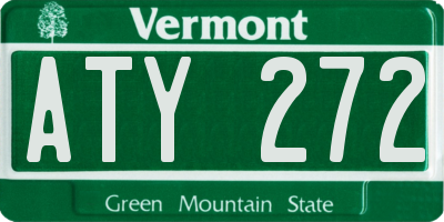 VT license plate ATY272
