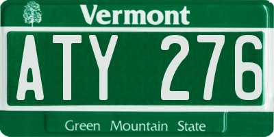 VT license plate ATY276