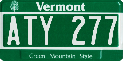 VT license plate ATY277