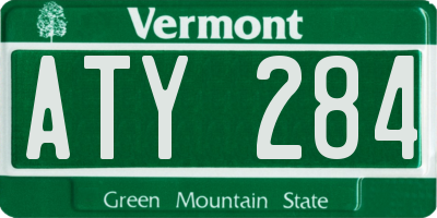 VT license plate ATY284