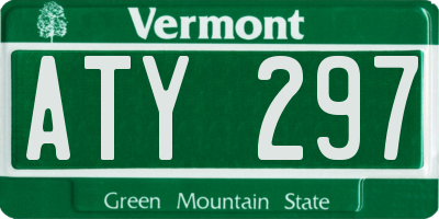 VT license plate ATY297