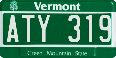 VT license plate ATY319