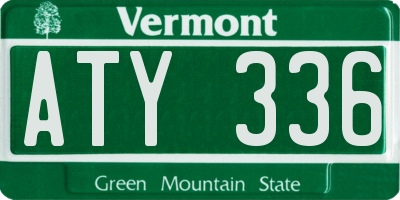 VT license plate ATY336