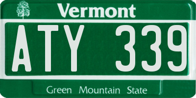 VT license plate ATY339