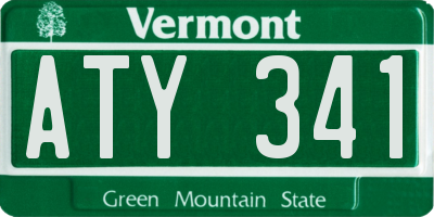 VT license plate ATY341