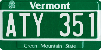 VT license plate ATY351