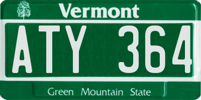 VT license plate ATY364